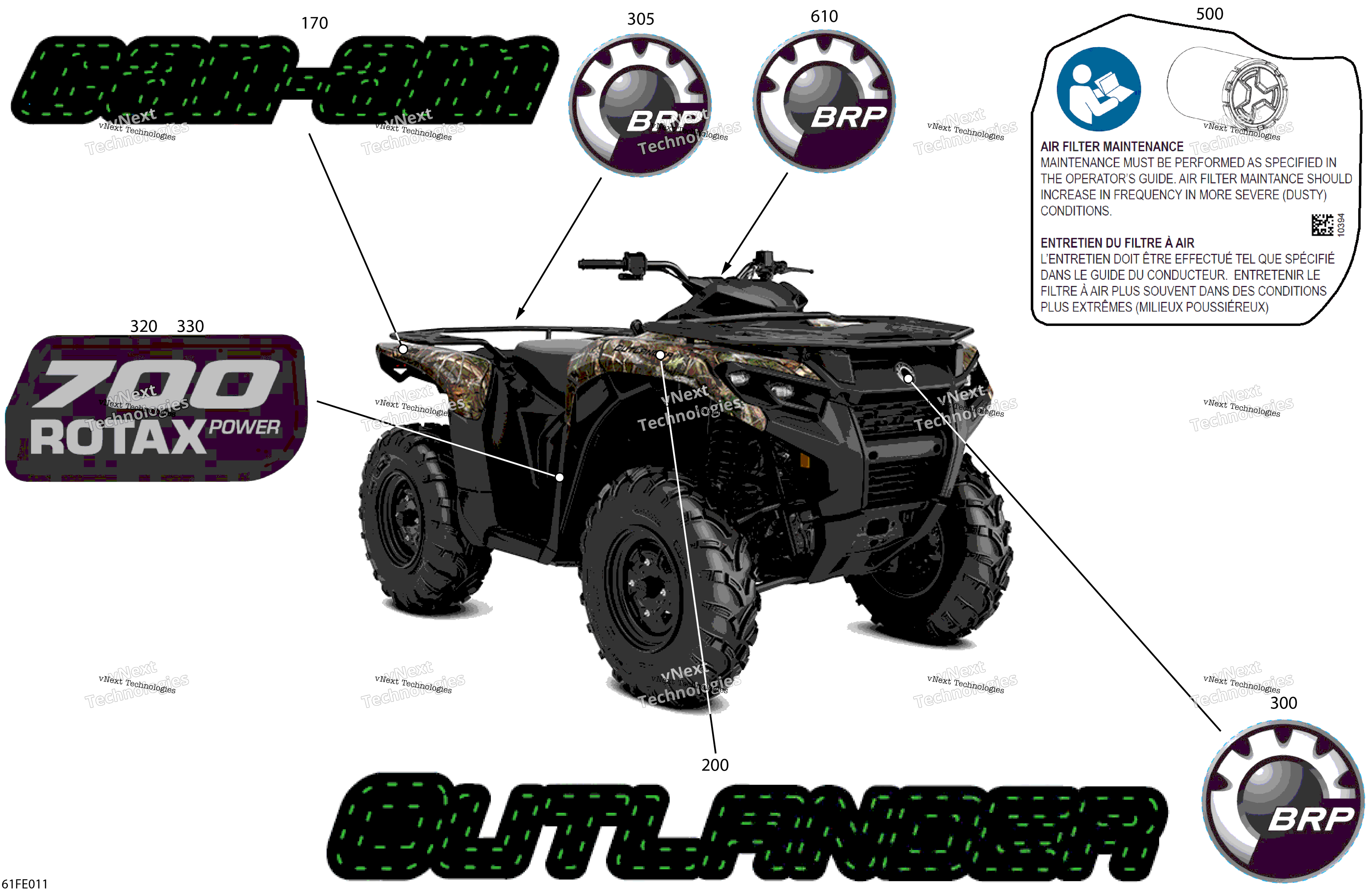 2025 OUTLANDER - 4X4 - DPS - 700 - 1ESG - Widland Camo