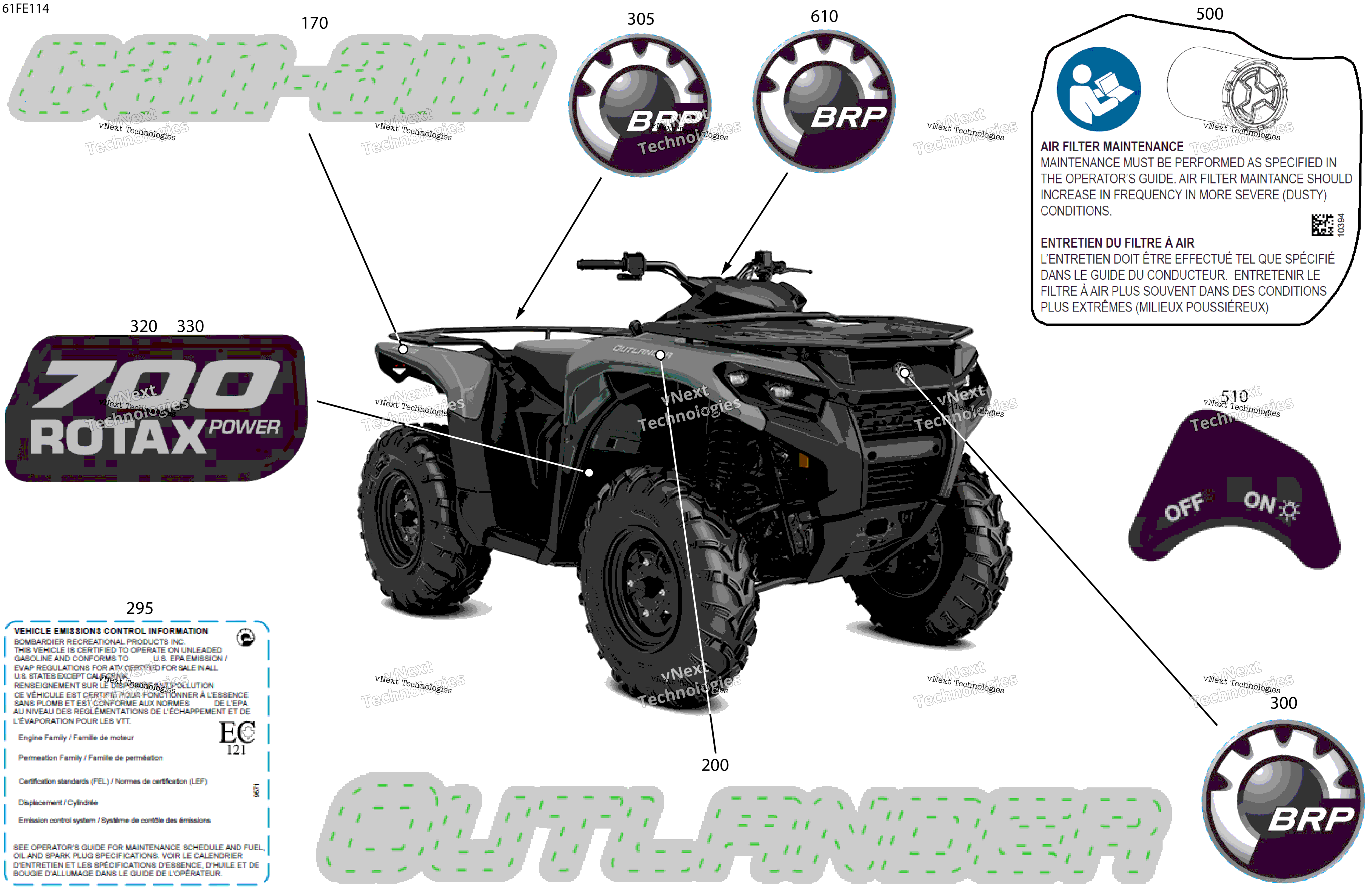 2025 OUTLANDER - 4X4 - DPS - 700 - 1ESA - Granite Grey