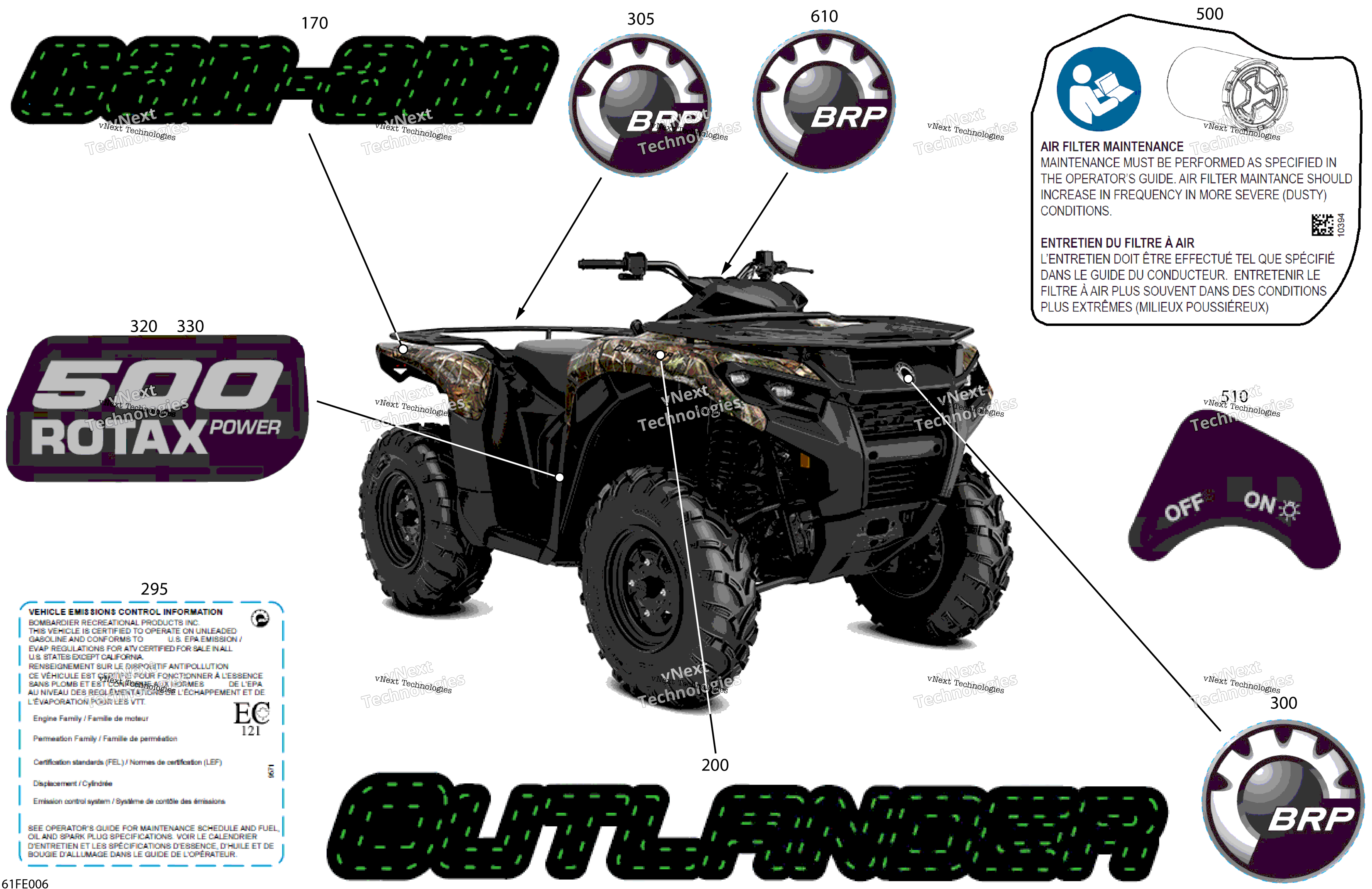 2025 OUTLANDER - 4X4 - DPS - 500 - 1DSC - Widland Camo