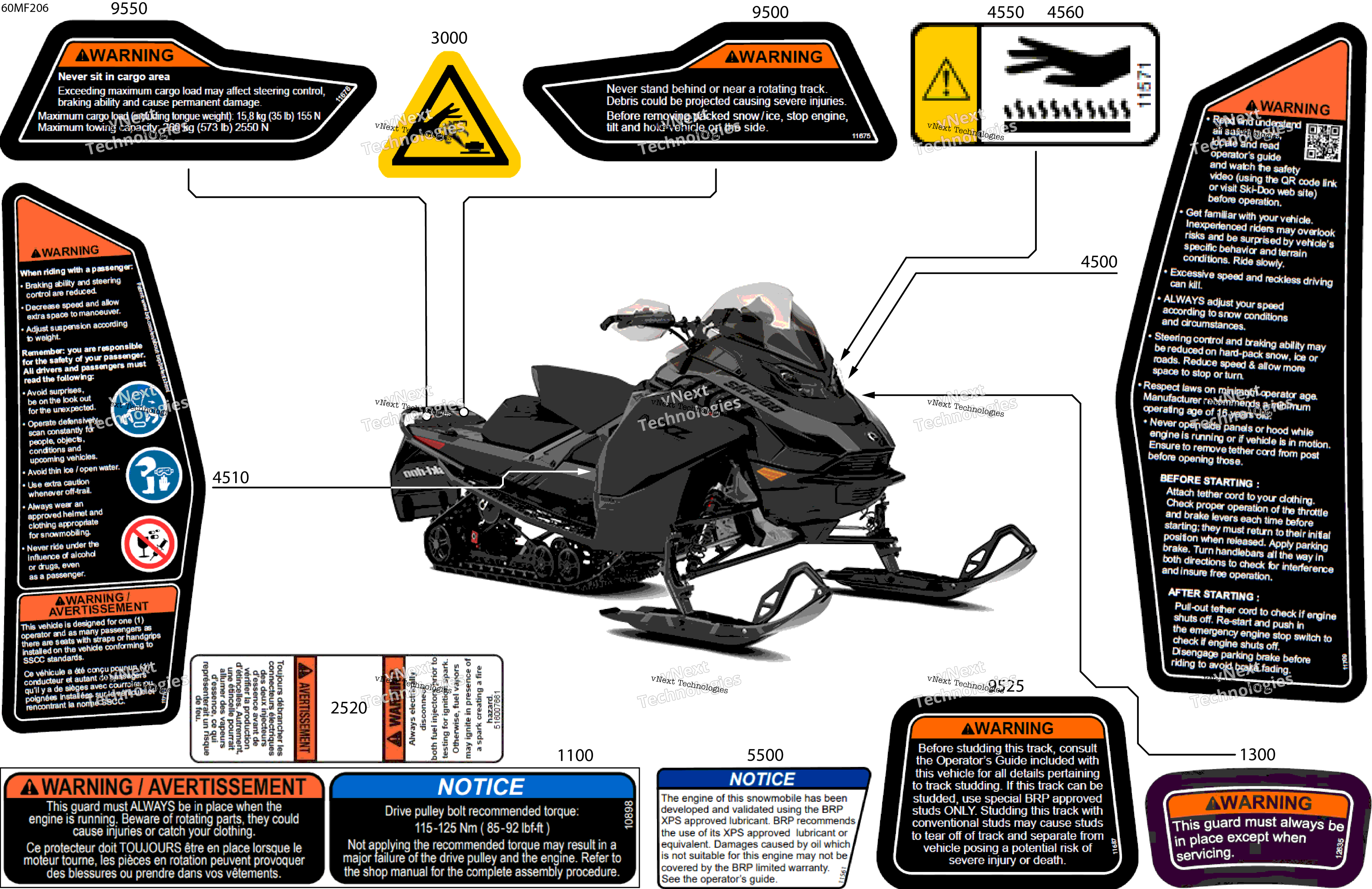2026 MXZ - Adrenaline - 600R E -TEC - BDTH - Deep Black - 15X129X1.25RS Track