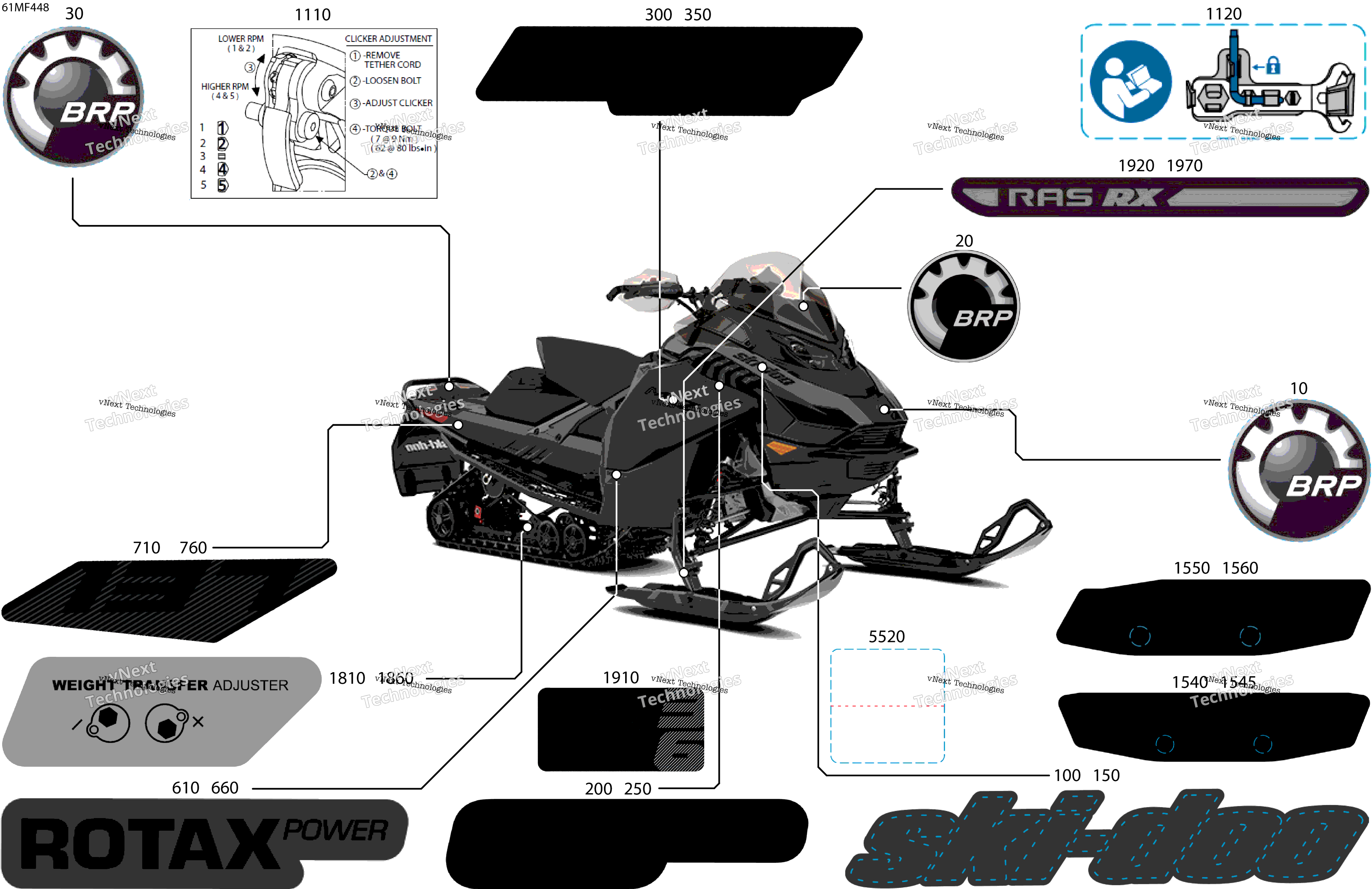 2026 MXZ - Adrenaline - 850 E-TEC - BDTA - Deep Black - 15X137X1.25RS Track