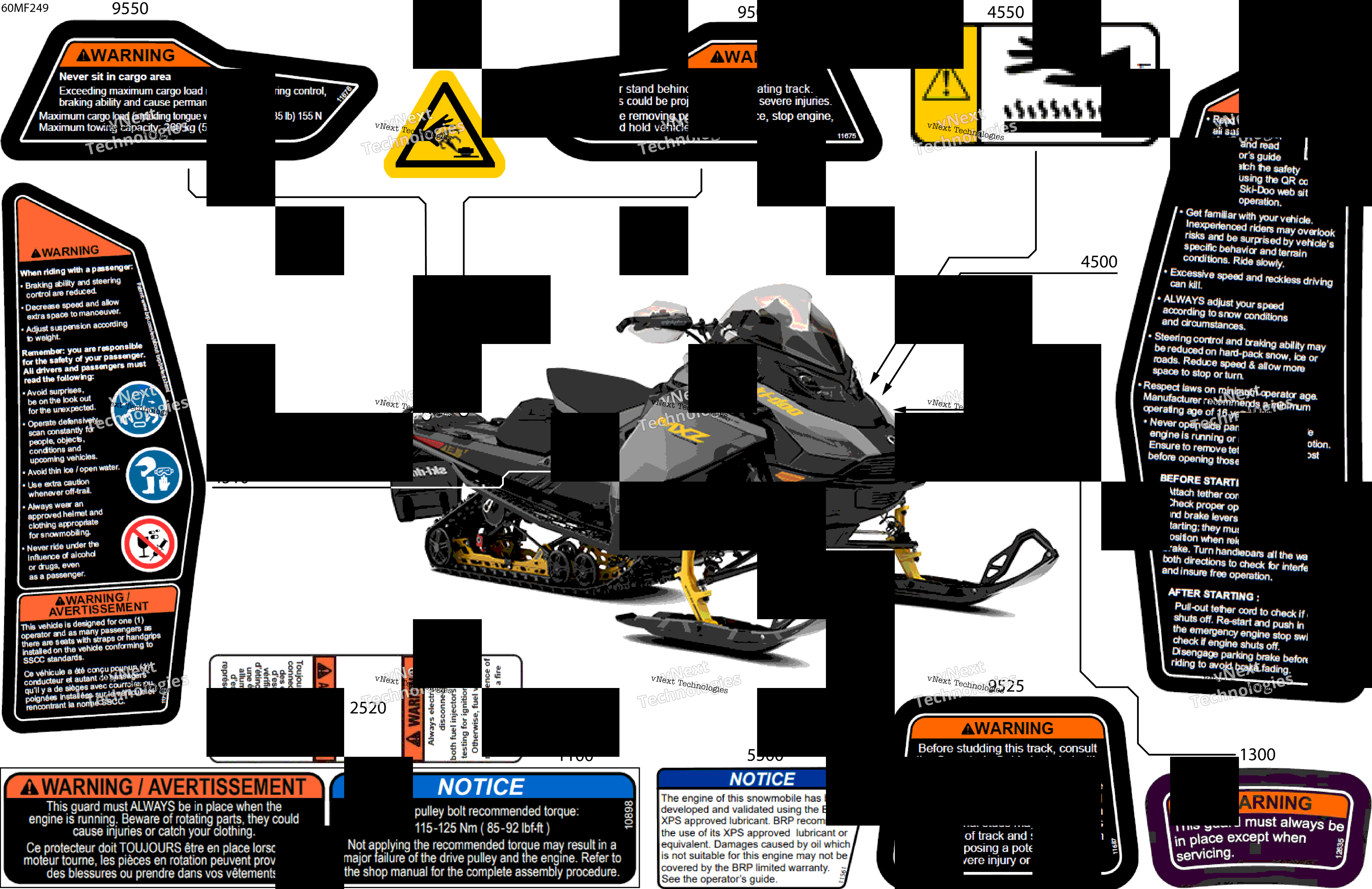 2026 MXZ - Adrenaline - 850 E-TEC - BDTC - Deep Black - 15X129X1.25RS Track