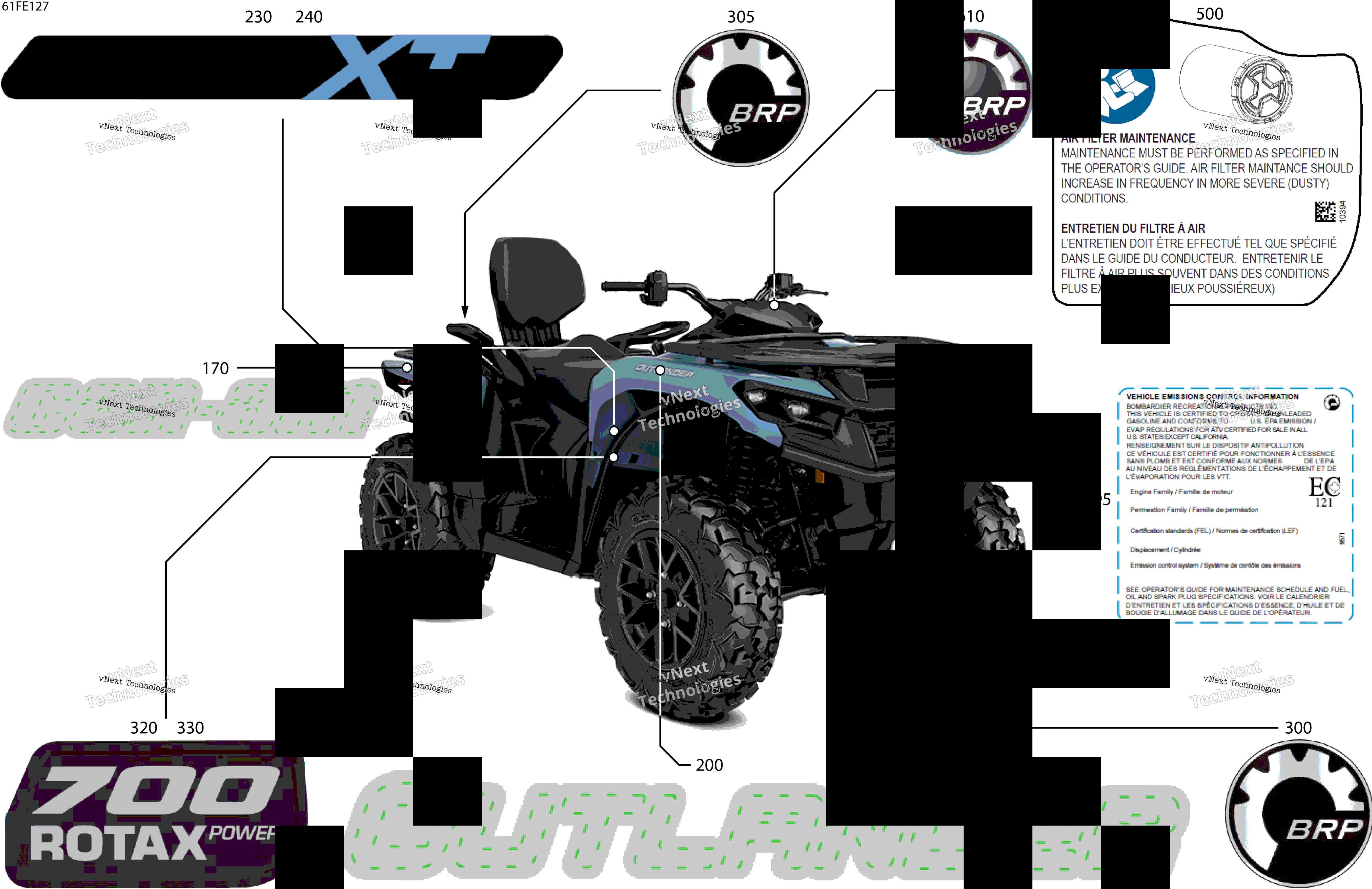 2025 OUT-MAX - 4X4 - XT - 700 - 1YSB - Scandi Blue