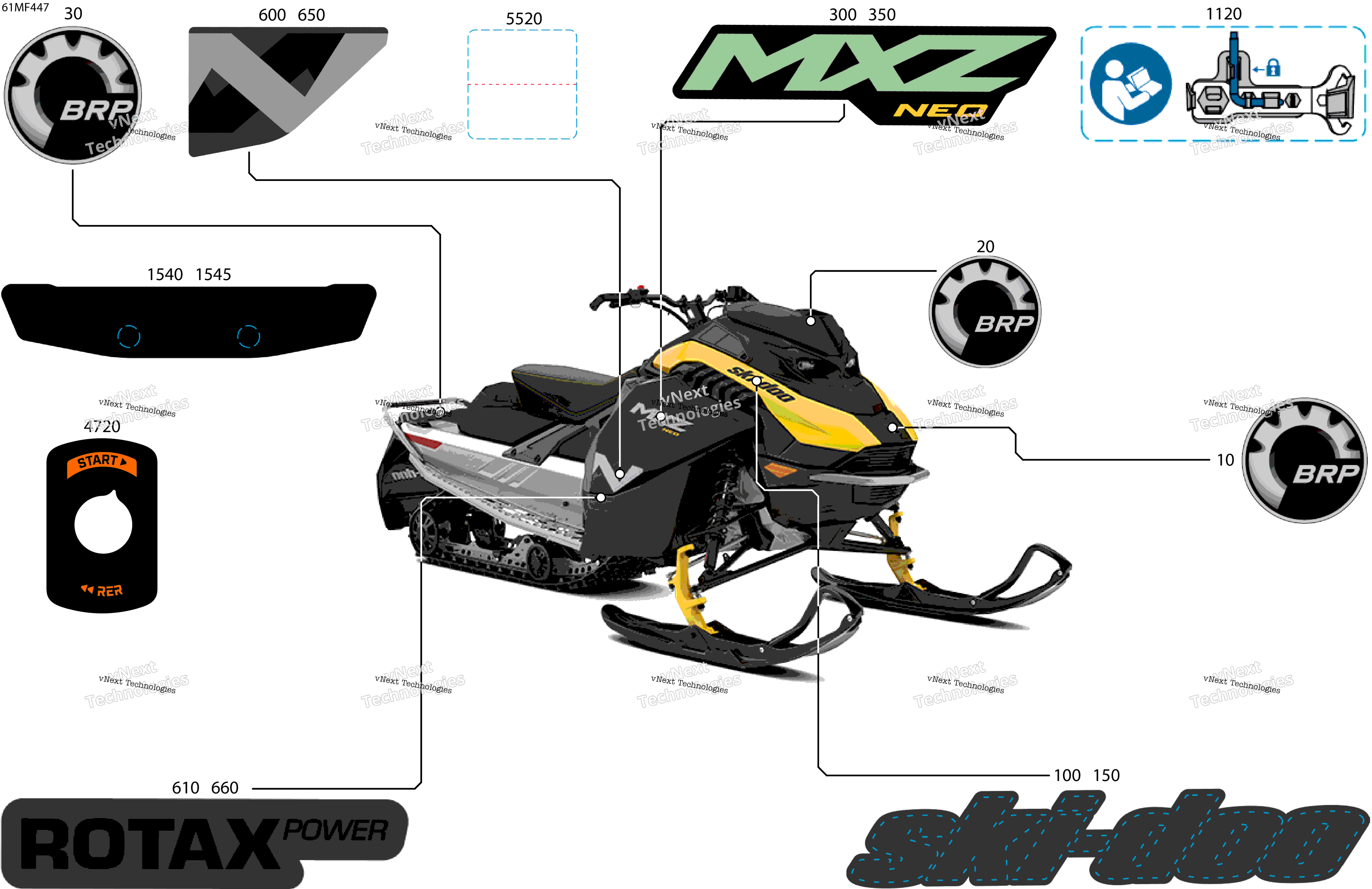 2026 MXZ - NEO - 600 EFI - 45 - BBTA - Deep Black - 14X120X1.0C Track