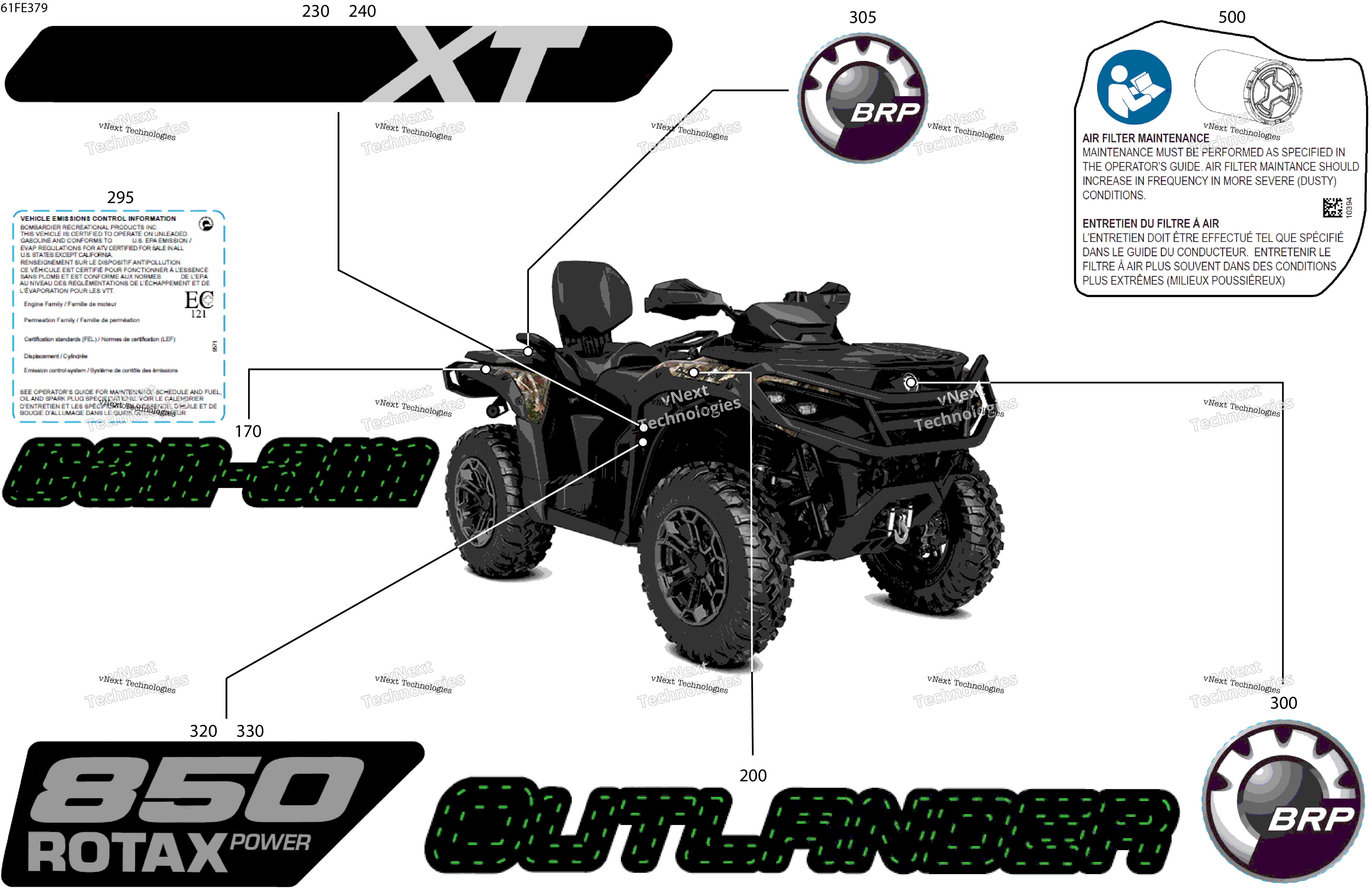 2025 OUT-MAX - 4X4 - XT - 850 - 4SSH - Widland Camo