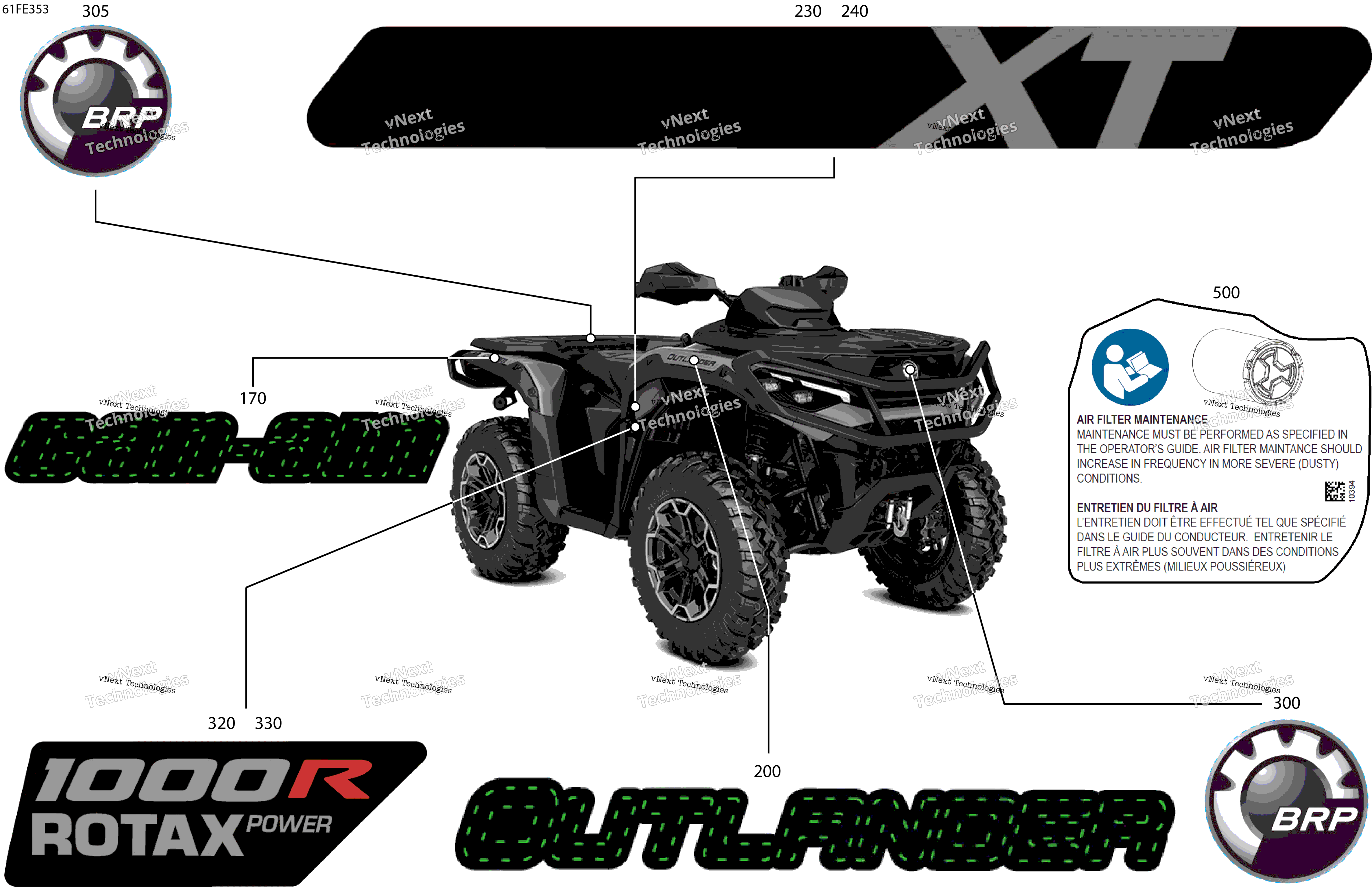 2025 OUTLANDER - 4X4 - XT - 1000R - 4FSB - Platinum Silver Satin