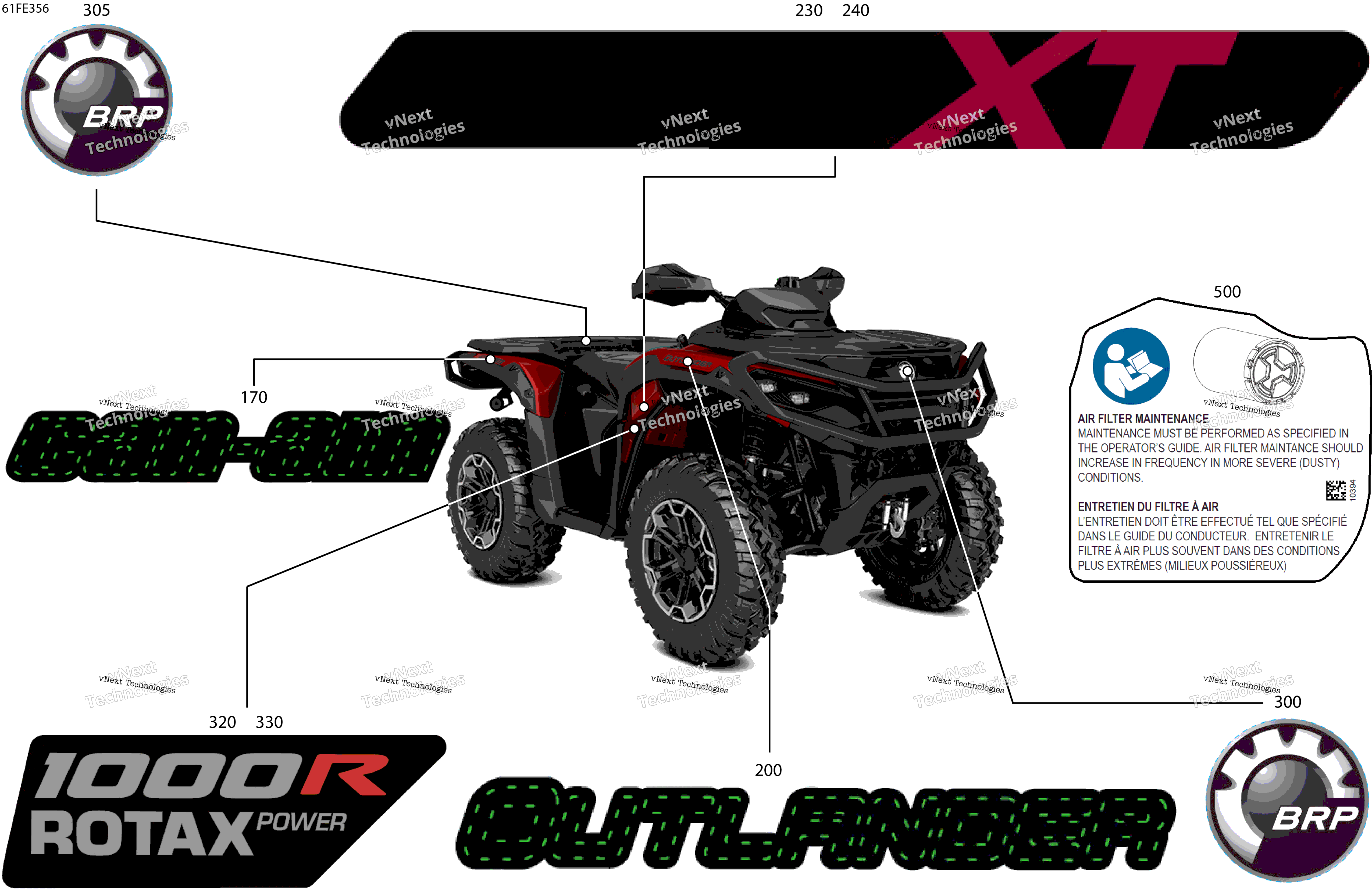 2025 OUTLANDER - 4X4 - XT - 1000R - 4FSG - Fiery Red Metallic