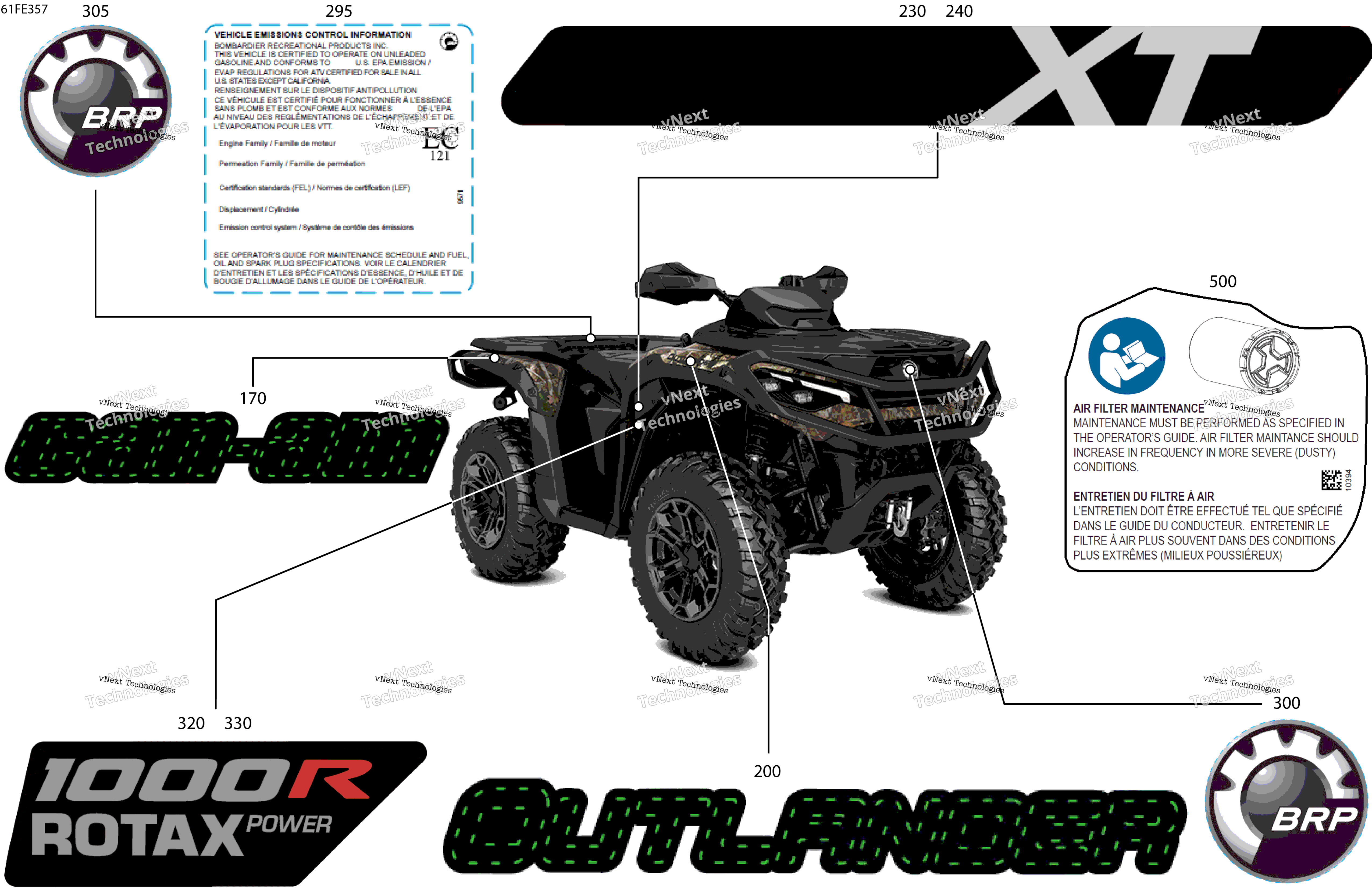 2025 OUTLANDER - 4X4 - XT - 1000R - 4FSK - Widland Camo