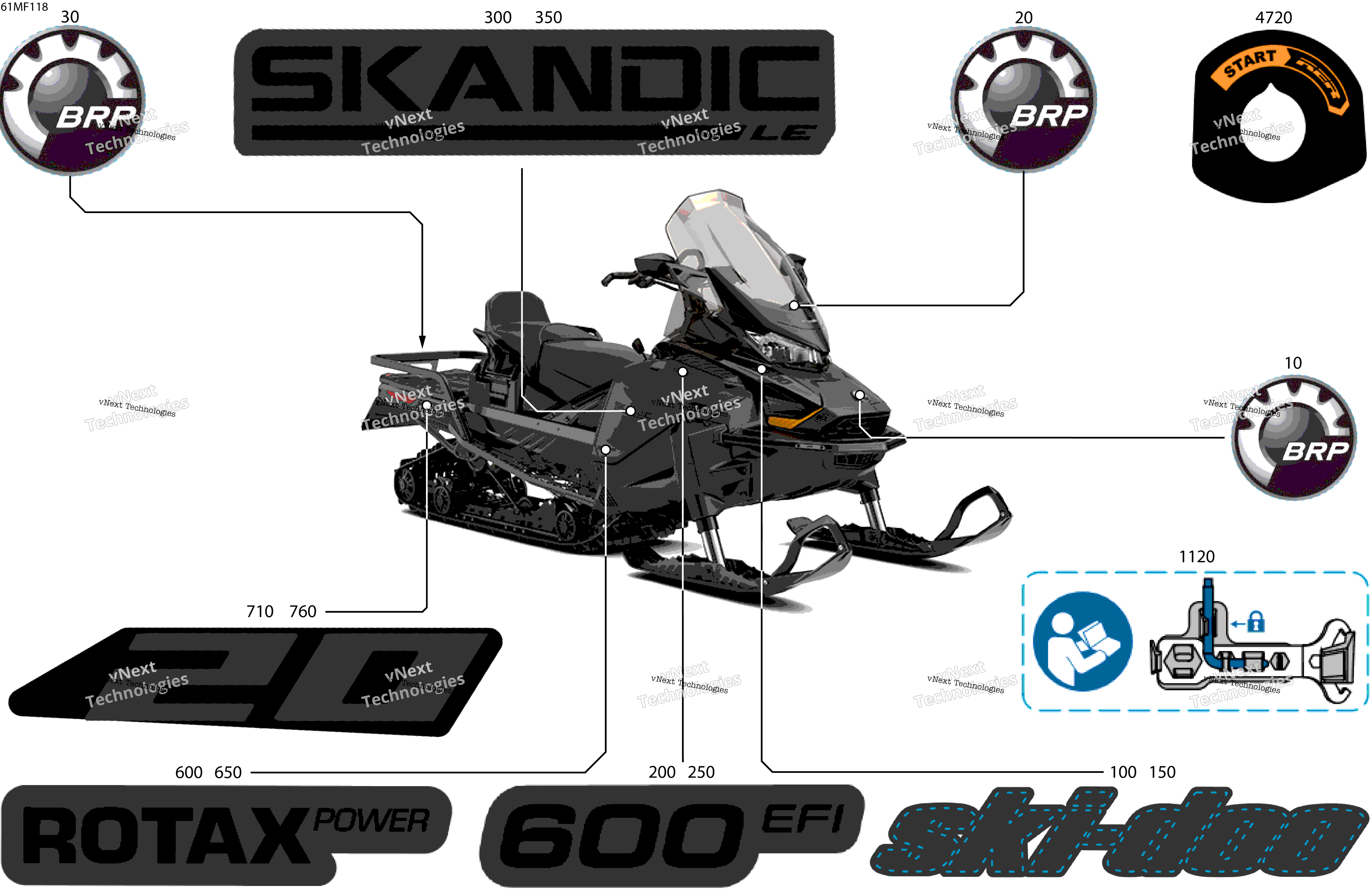 2026 SKANDIC - LE - 600 EFI - ATTB - Deep Black - 20X154X1.5CST Track