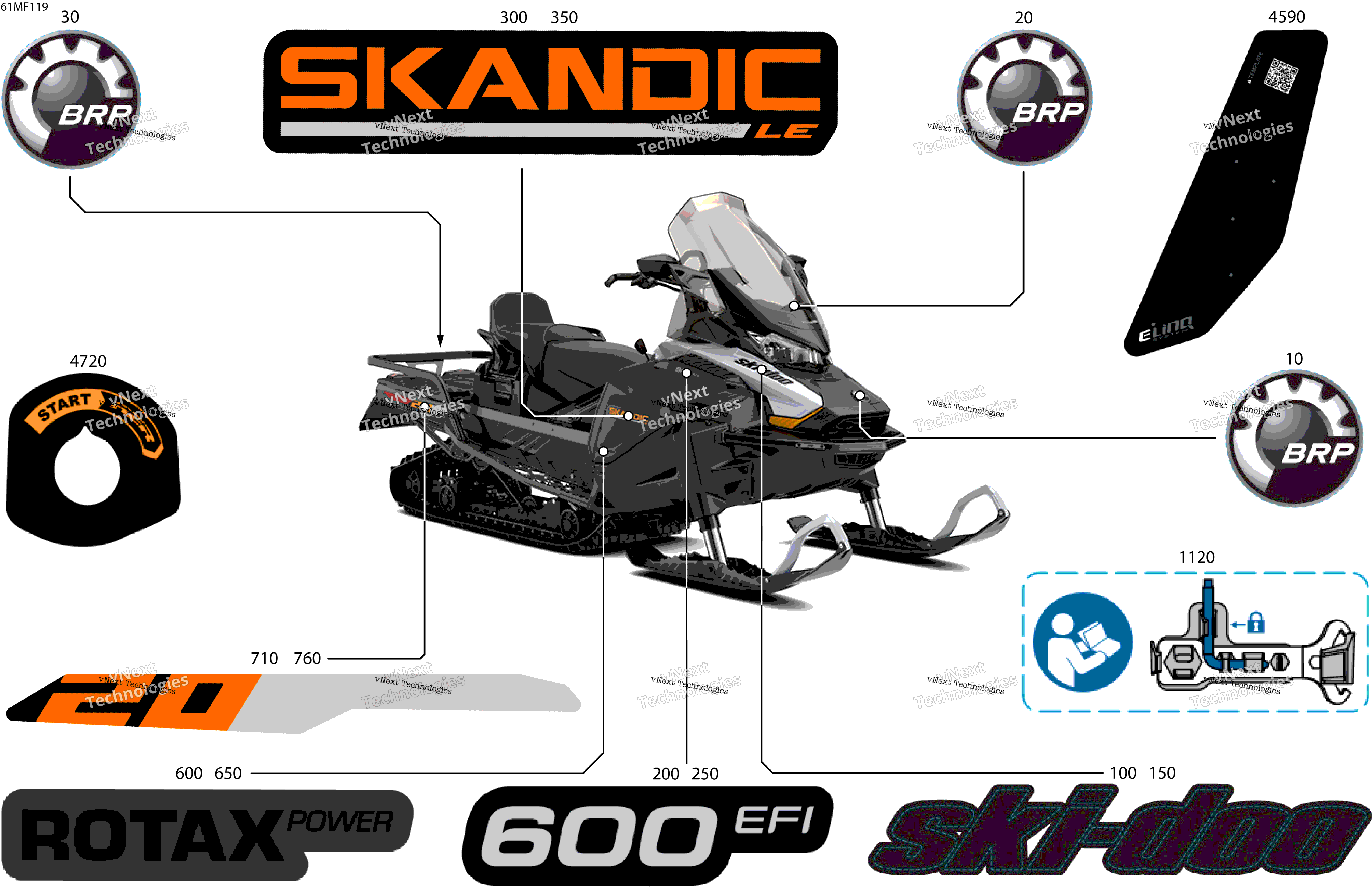 2026 SKANDIC - LE - 600 EFI - ATTC - Catalyst Gray - 20X154X1.5CST Track