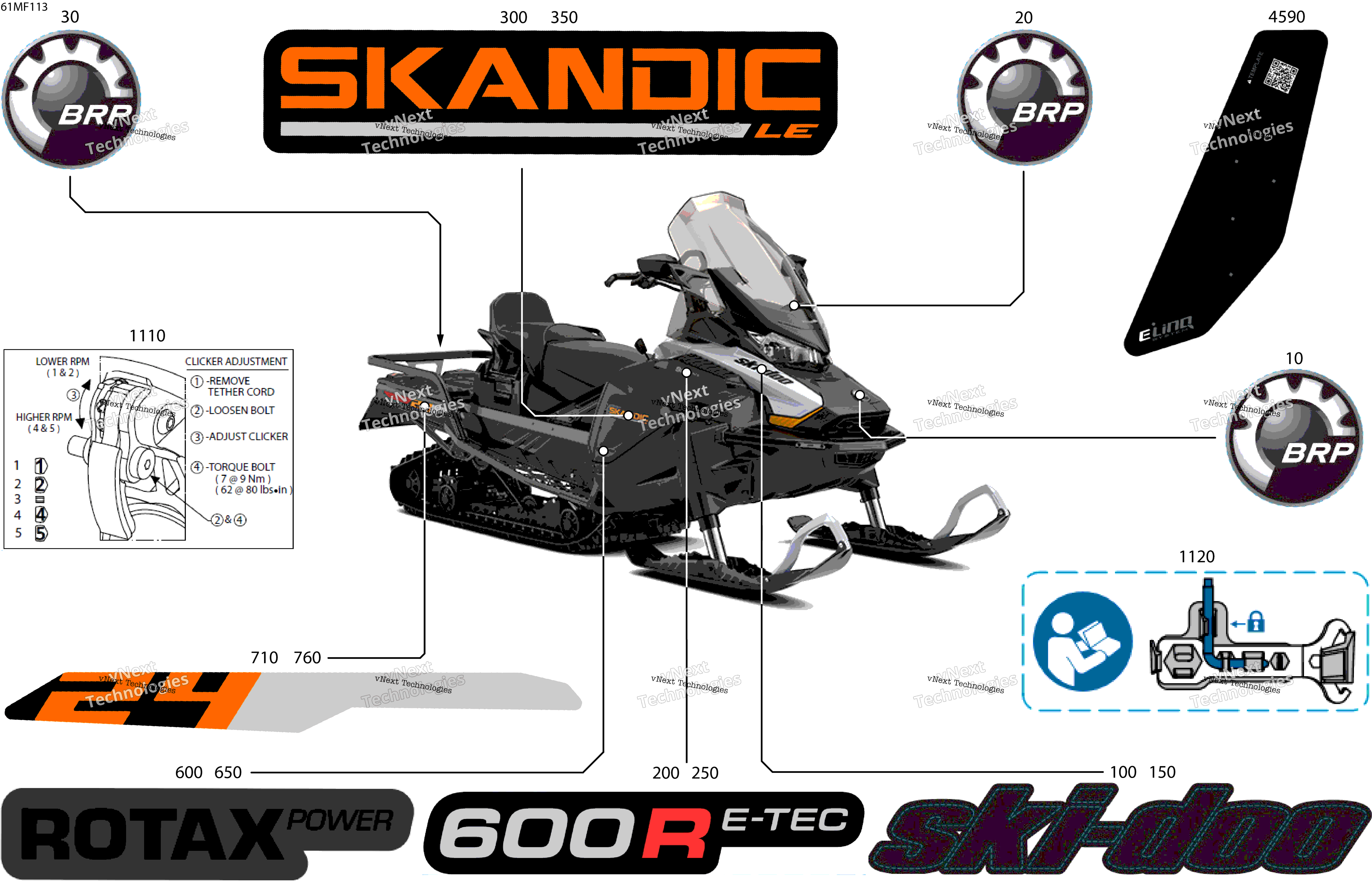 2026 SKANDIC - LE - 600R E -TEC - ALTD - Catalyst Gray - 24X154X1.5CST Track