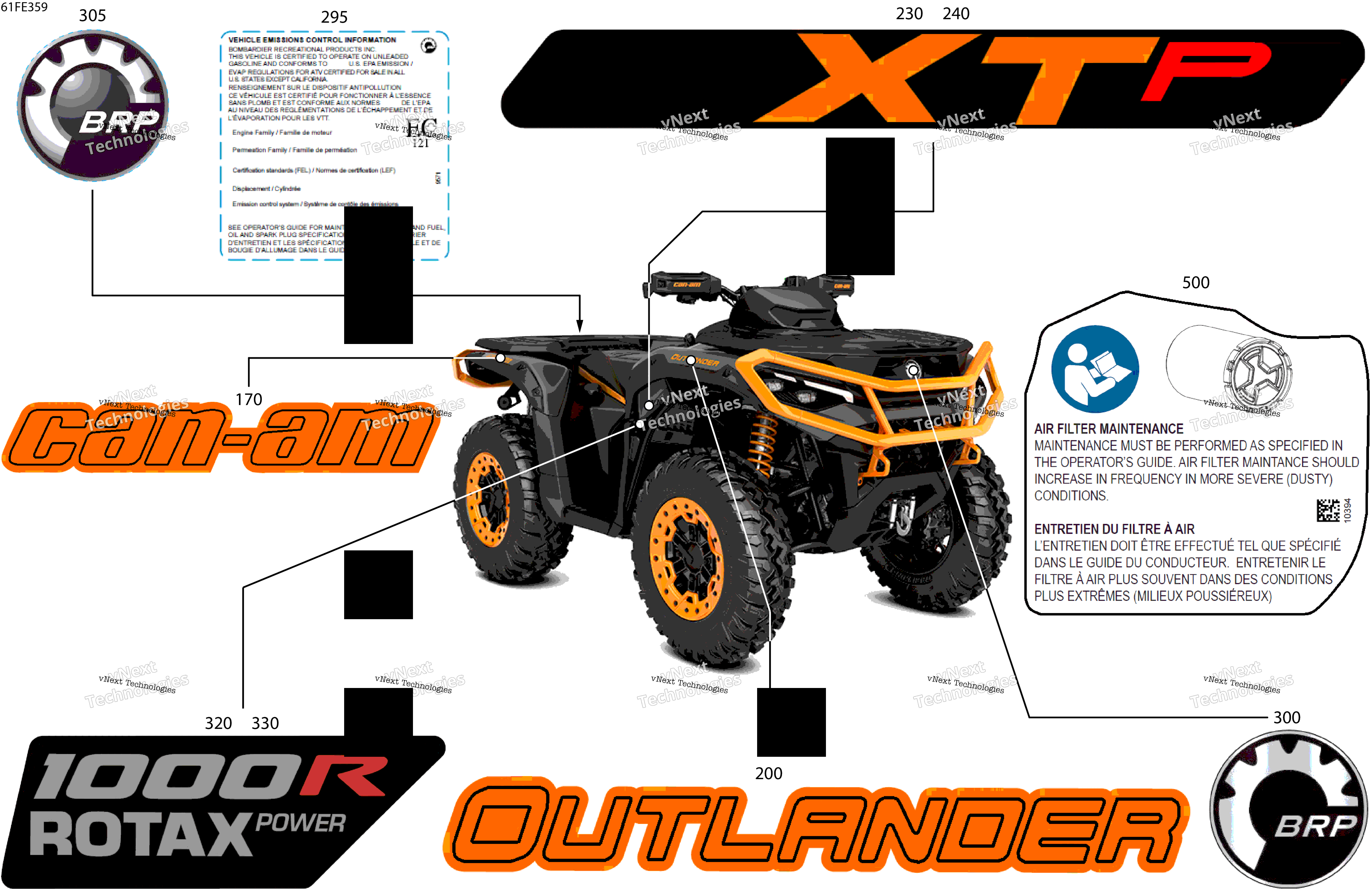 2025 OUTLANDER - 4X4 - XTP - 1000R - 4HSA - Mineral Gray Satin