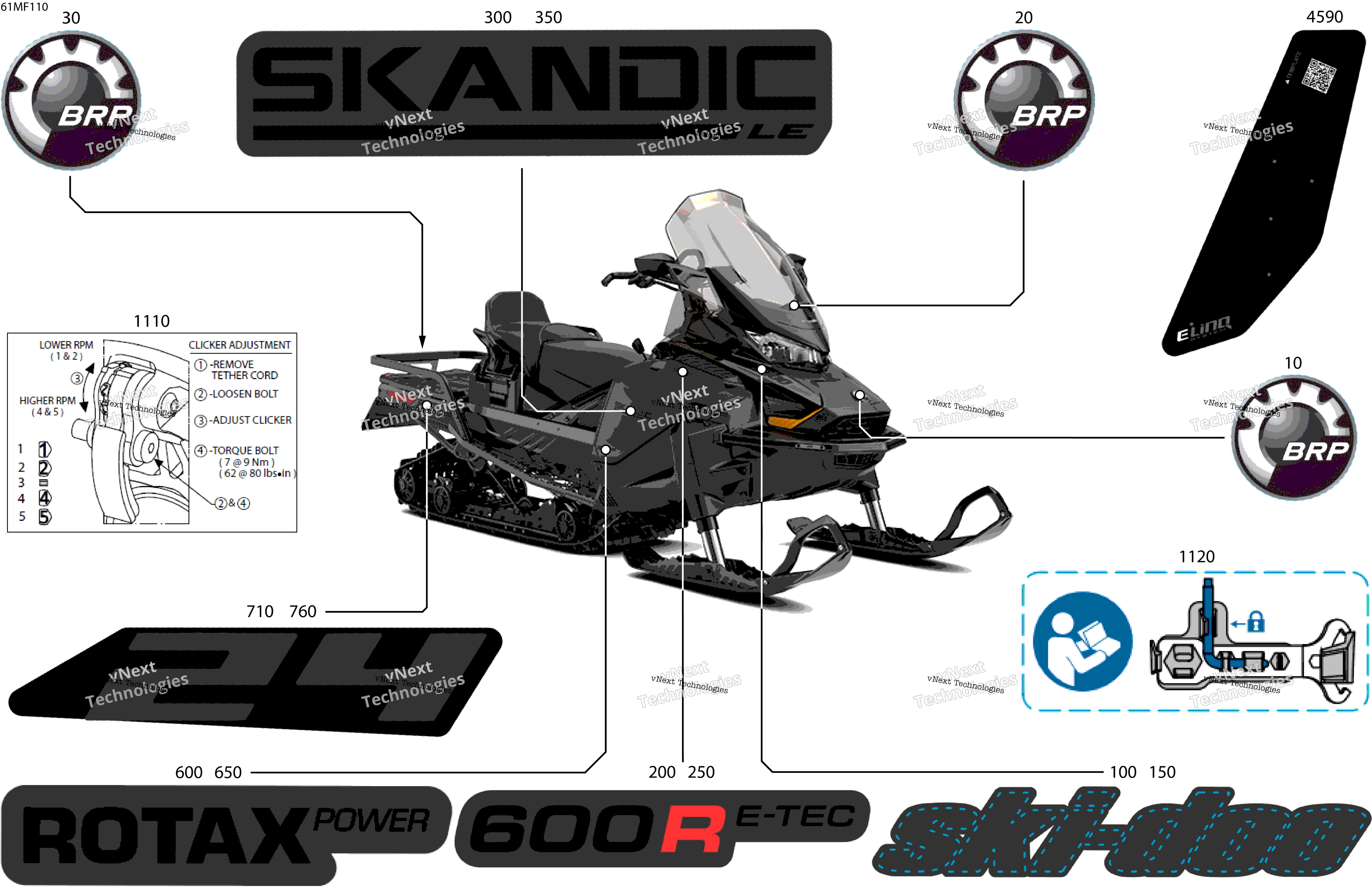 2026 SKANDIC - LE - 600R E -TEC - ALTA - Deep Black - 24X154X1.5CST Track