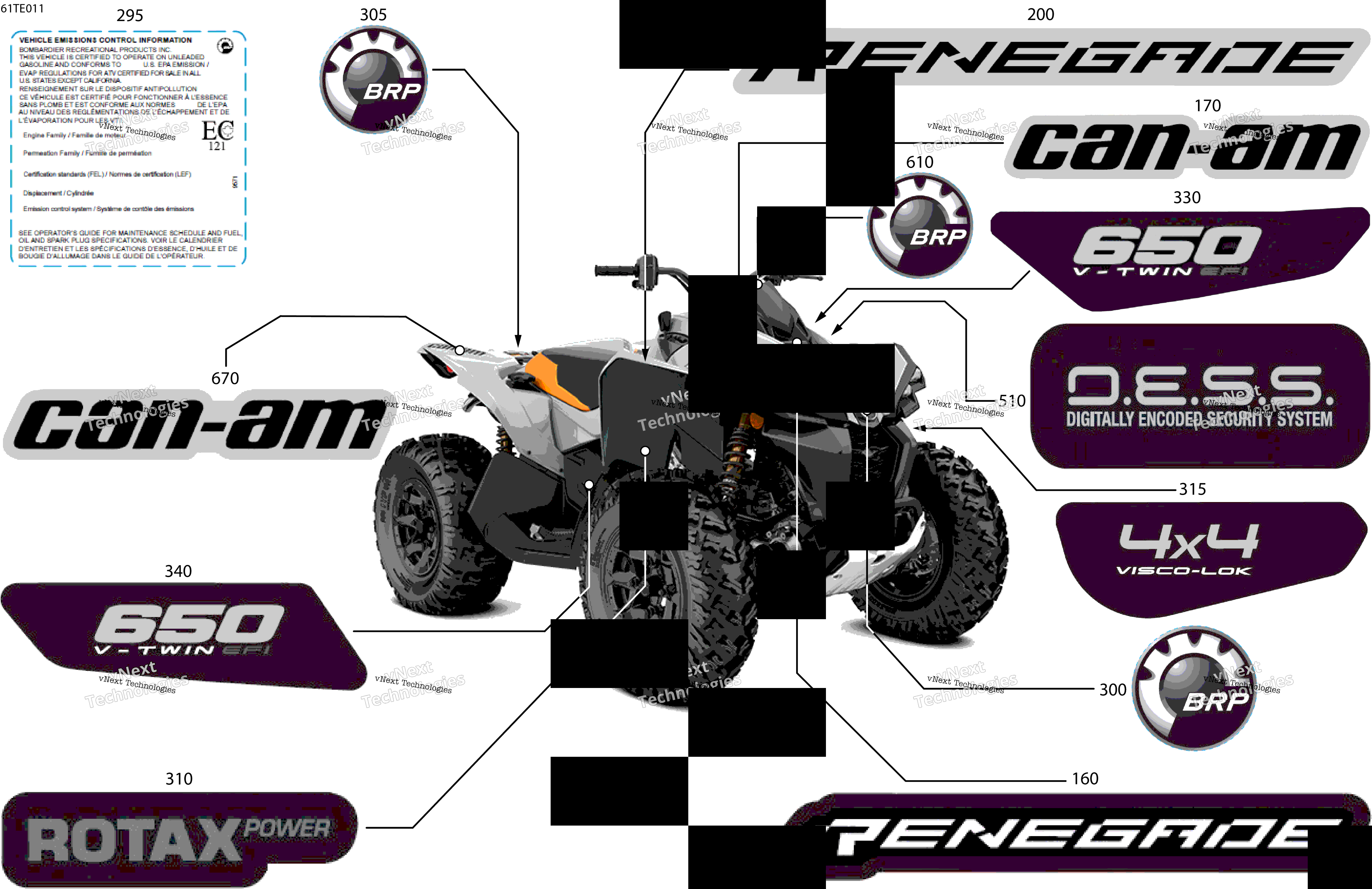 2025 RENEGADE - 4X4 - STD - 650 EFI - 5PSB - Catalyst Gray