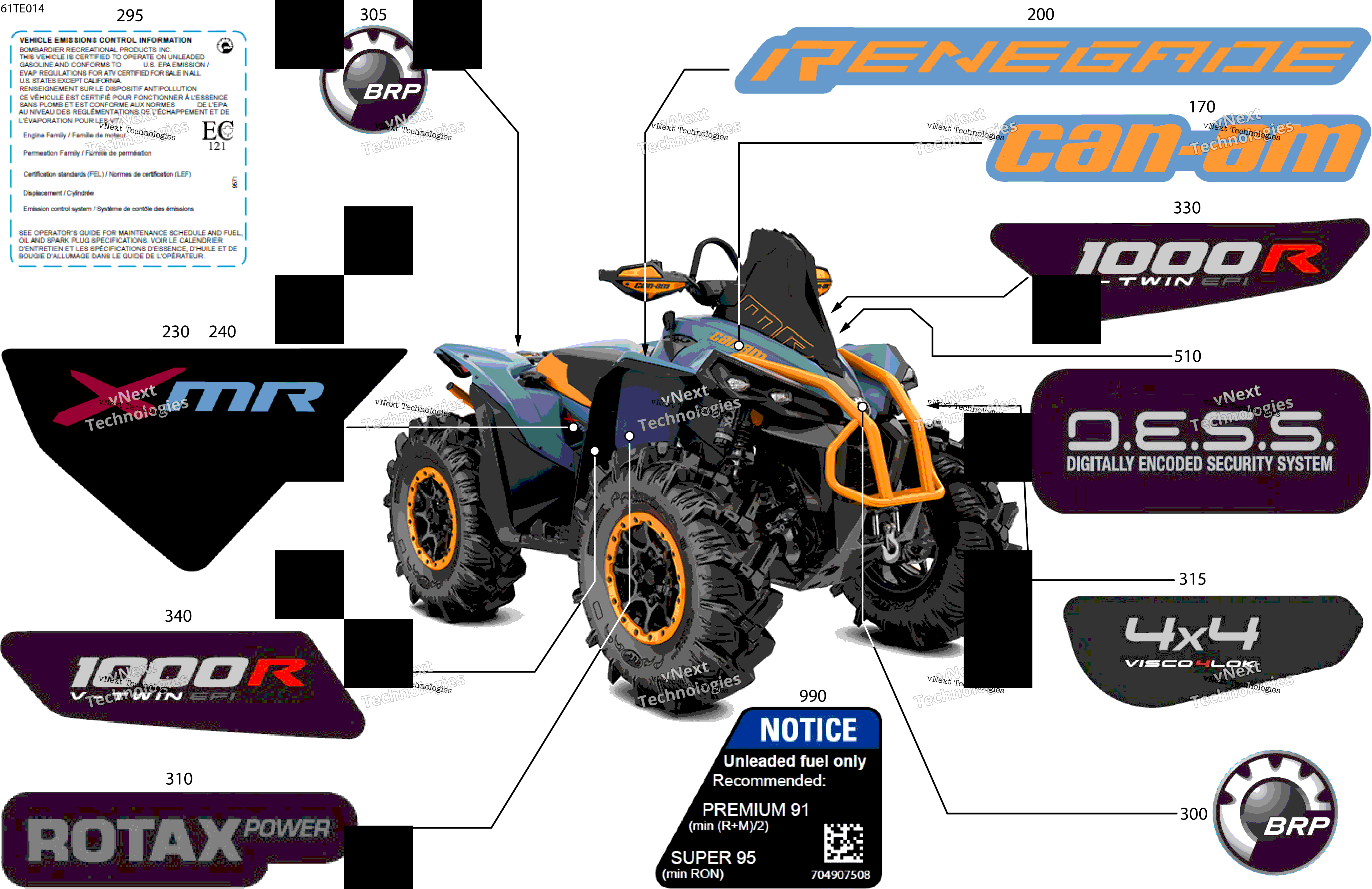 2025 RENEGADE - 4X4 - XMR - 1000R EFI - 5USA - Scandi Blue