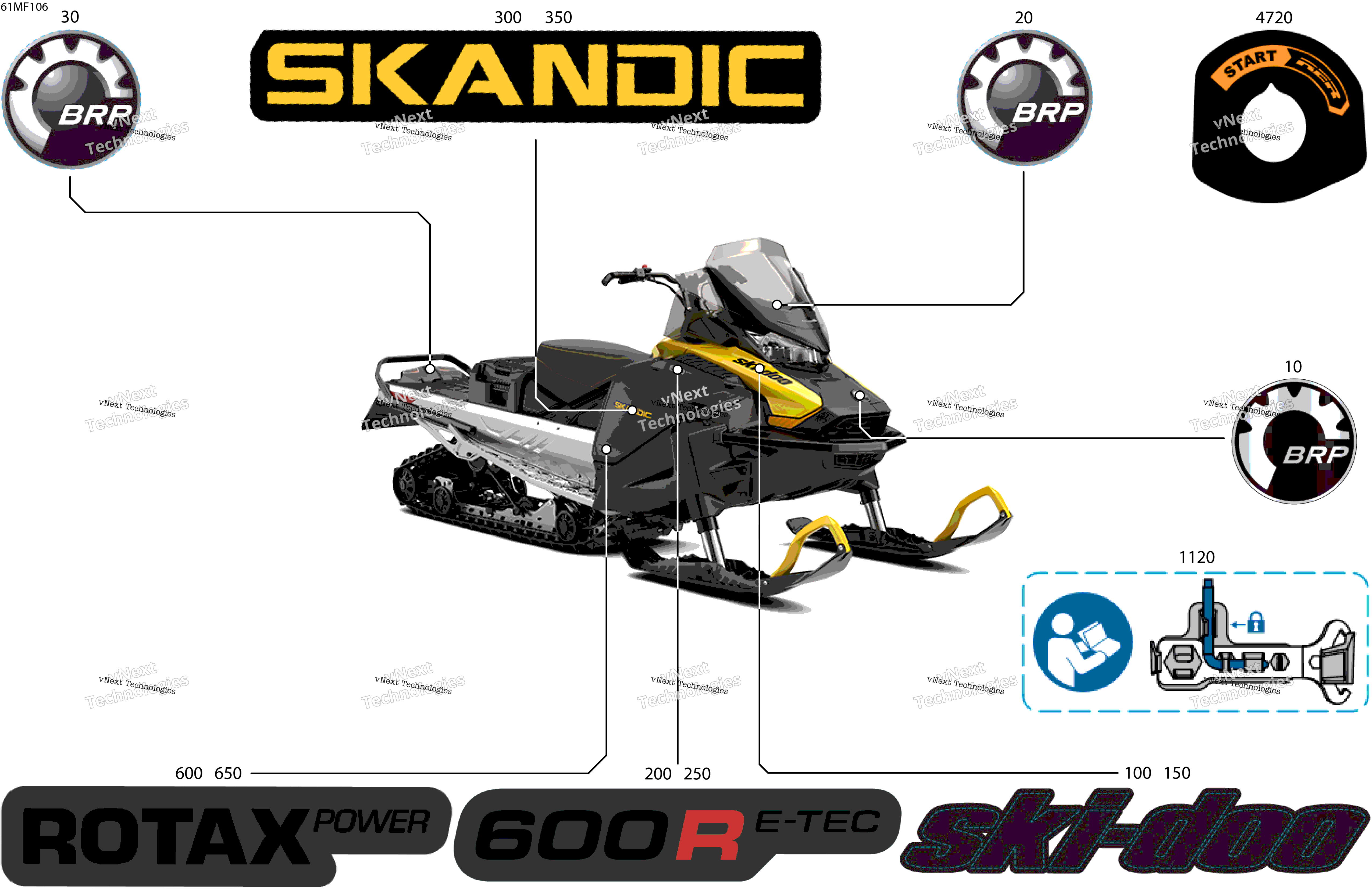 2026 SKANDIC - SPORT - 600 EFI - AJTA - Neo Yellow - 20X154X1.25WT Track