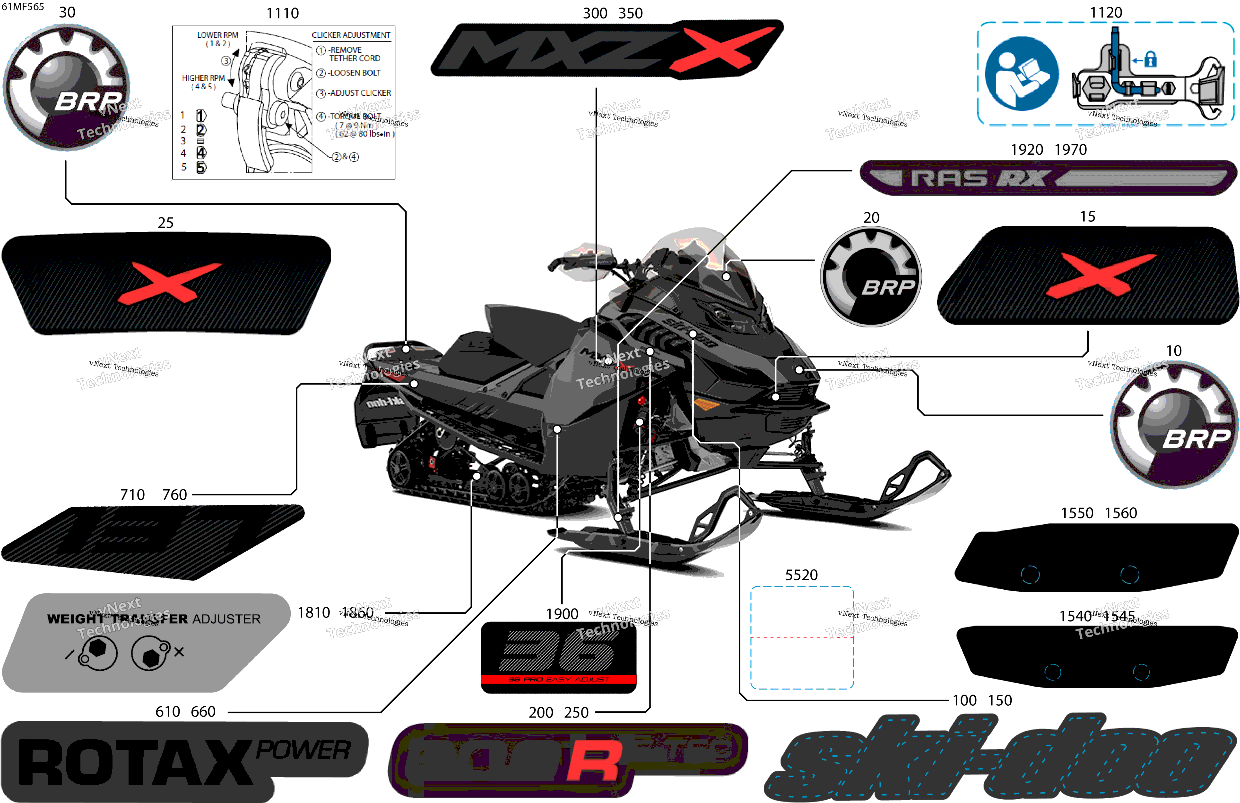 2026 MXZ - X - 600R E -TEC - UVTJ - Deep Black - 15X137X1.25RS Track