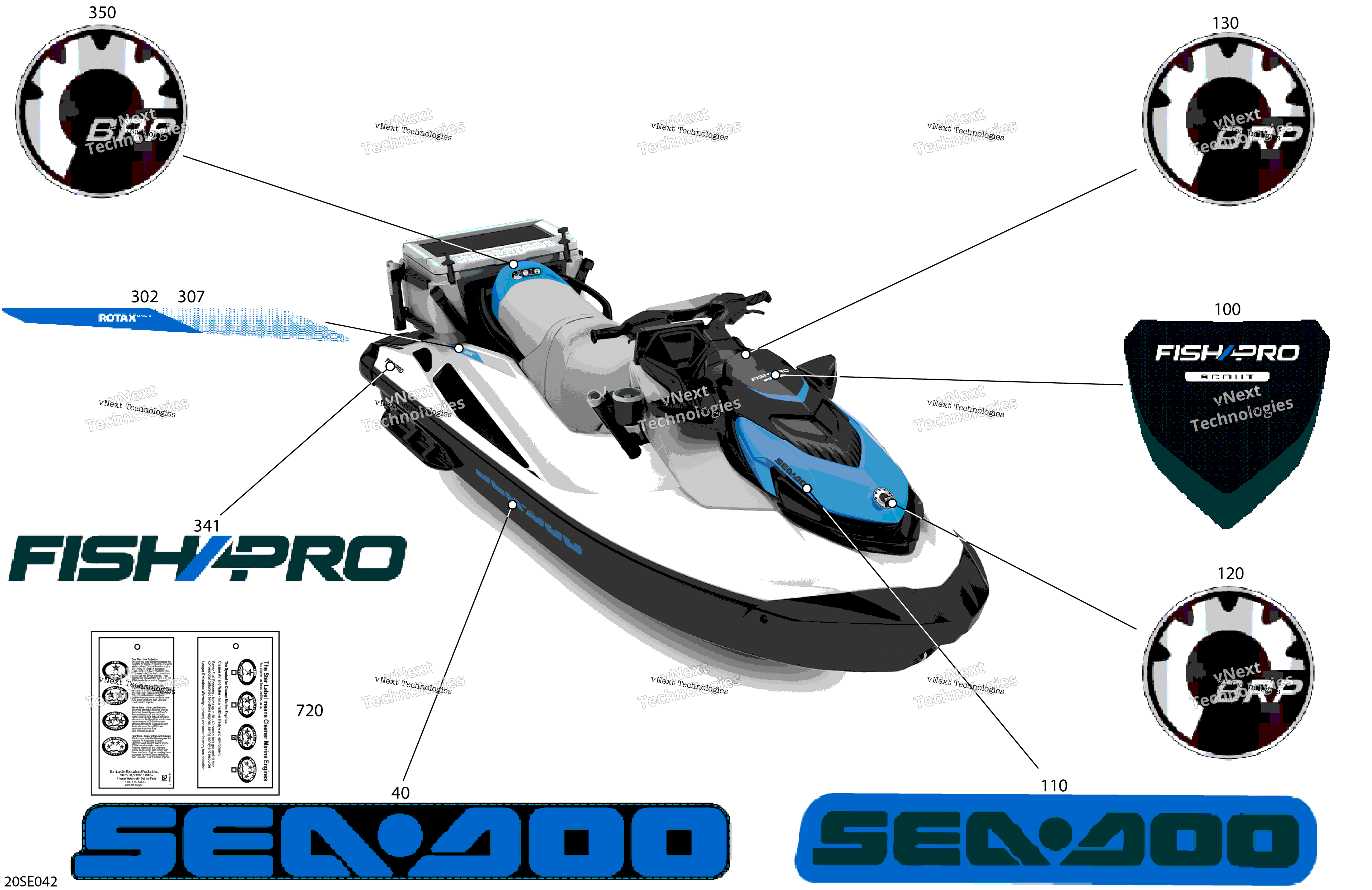 2025 FISH PRO SCOUT - 130 - Fish SC - 33SA - Bright White