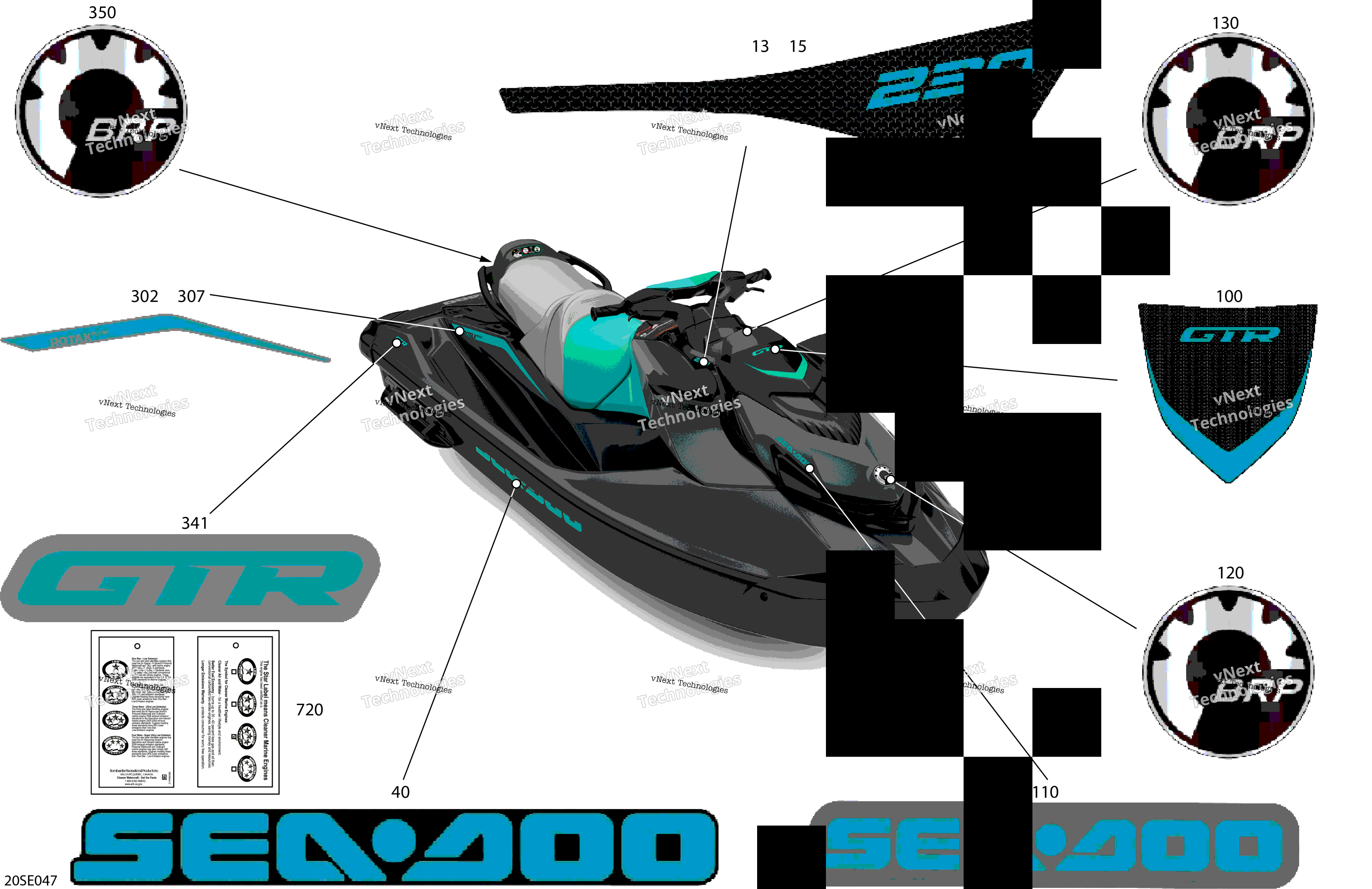 2025 GTR - 230 - STD - 36SF - Eclipse Black - Audio