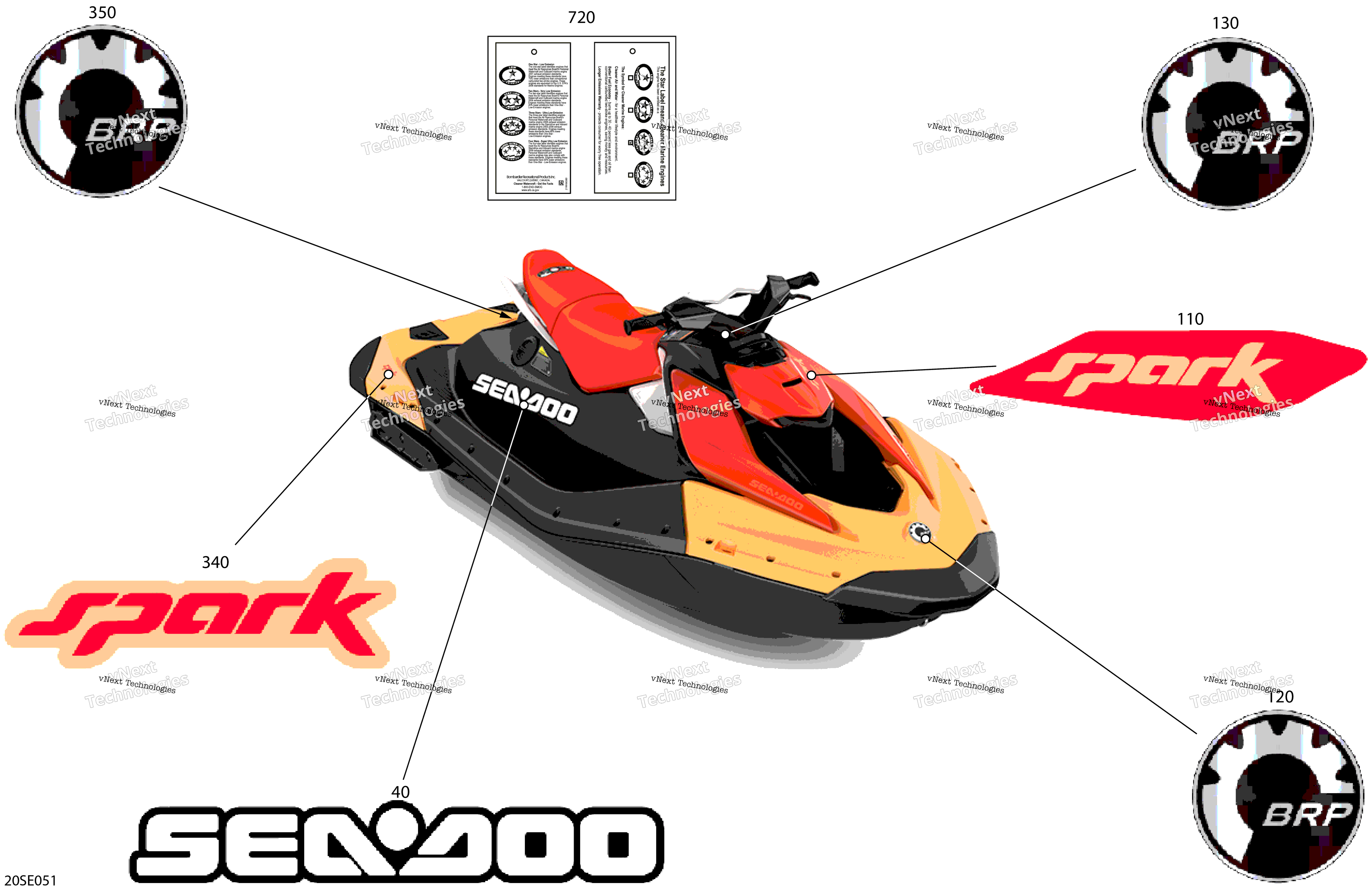 2025 SPARK - 900 HO ACE - BASE - 3UP - 62SC - Sunrise Orange