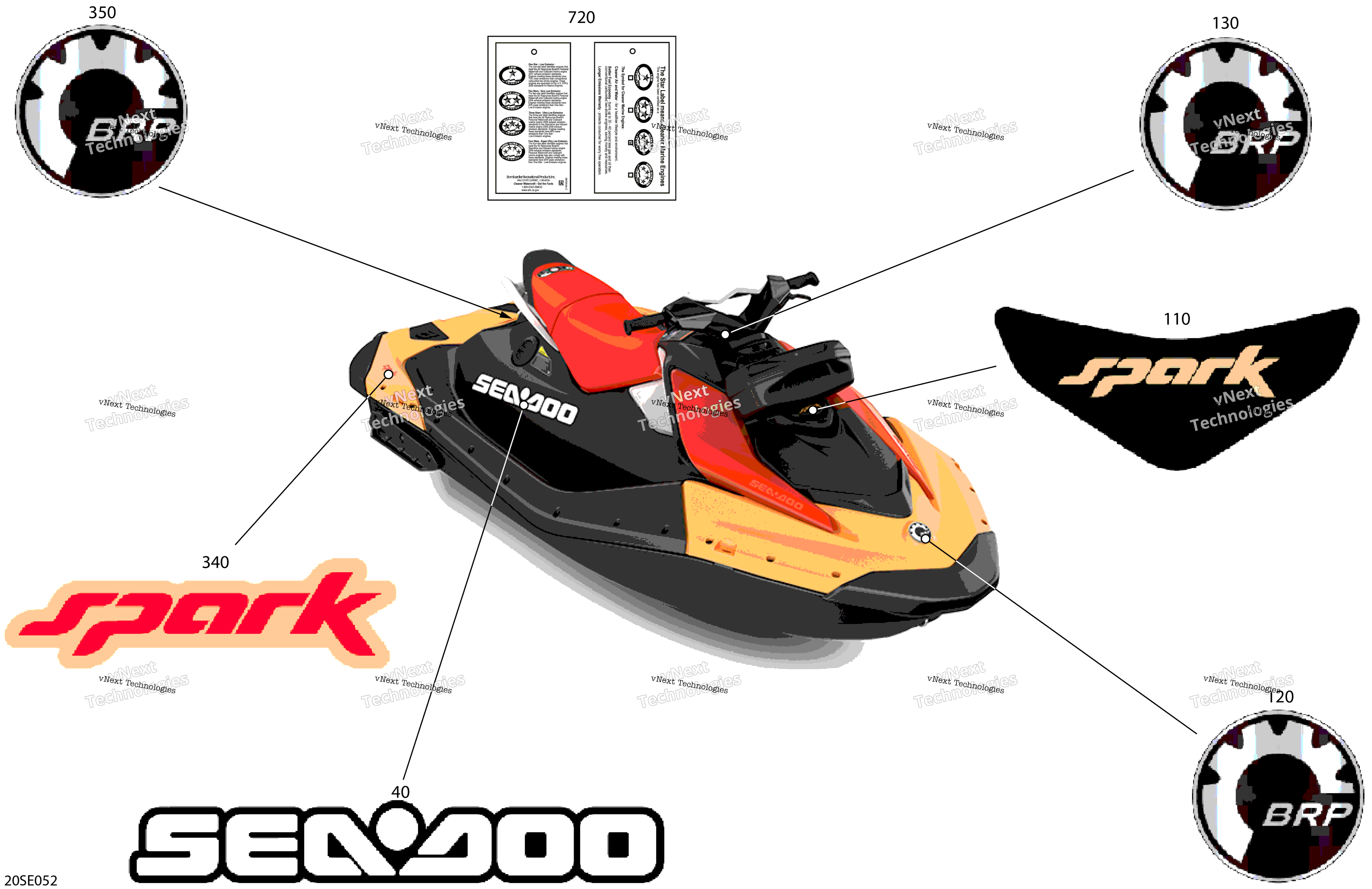 2025 SPARK - 900 HO ACE - CONV - 2UP - 64SB - Sunrise Orange - Audio
